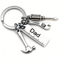Stainless Steel Keyring Hammer Screwdriver Wrench Keychain Gift