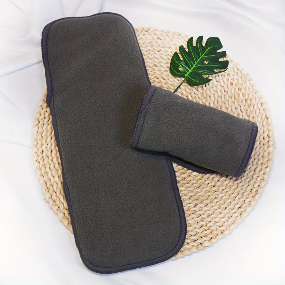2pcs Reusable 4 Layers Bamboo Charcoal Diaper Pads - Keep Baby Fresh & Odor-Free