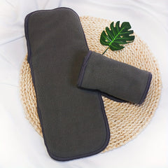 2pcs Reusable 4 Layers Bamboo Charcoal Diaper Pads - Keep Baby Fresh & Odor-Free