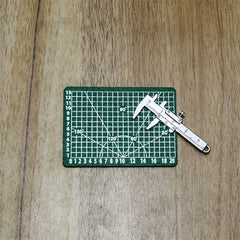 6pcs Dollhouse Metal Pointer Caliper Model Ornament Mini Woven Cutting Board