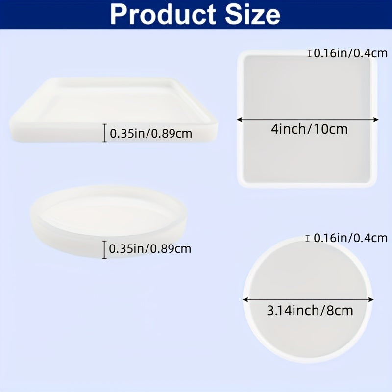 Round Coaster Silicone Molds for Resin Casting