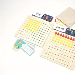 Wooden Multiplication and Division Board Math Aid for Kids