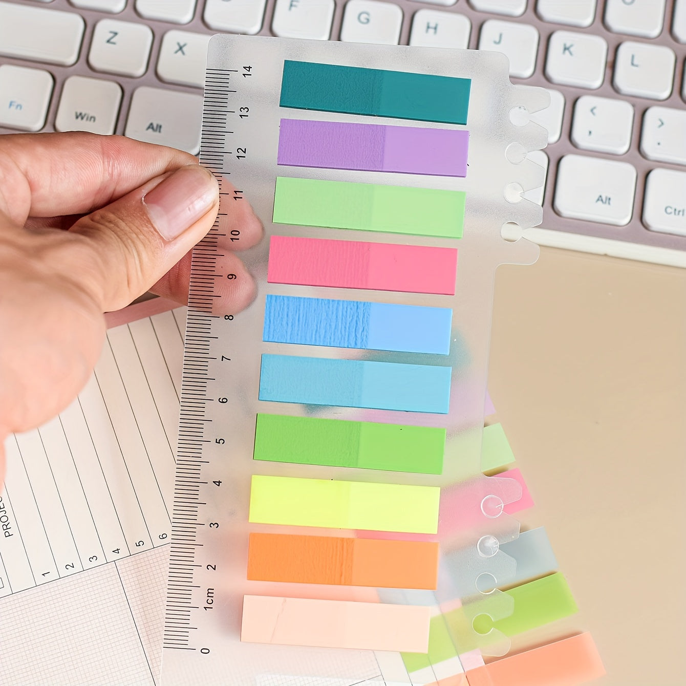 200 Sheets PET Sticky Notes Index Stickers Note Stickers Label Paper Instruction