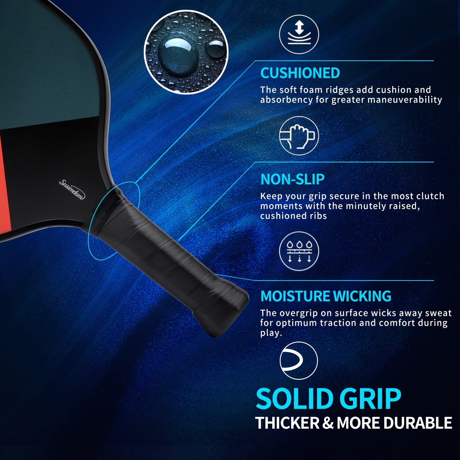 Pickleball Paddle Set with Racket 2pcs and Bag 4pcs