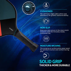 Pickleball Paddle Set with Racket 2pcs and Bag 4pcs
