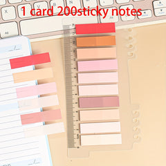 200pcs PET Sticky Notes Index Stickers Note Stickers Label Paper Instruction Sti