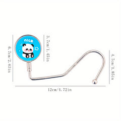 1pc Portable S-shaped Stainless Steel Desk Hook for School Bag Storage
