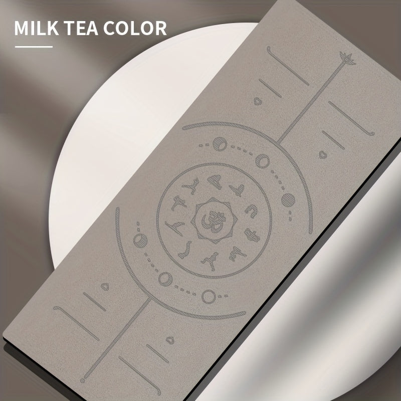 Frosted PU Leather Rubber Yoga Mat Durable Eco friendly Mute Cushion