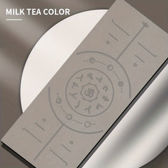 Frosted PU Leather Rubber Yoga Mat Durable Eco friendly Mute Cushion