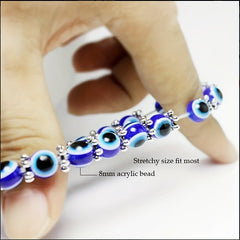 Devil's Eye Charm Bracelet Good Luck Anniversary Birthday Friendship Gift
