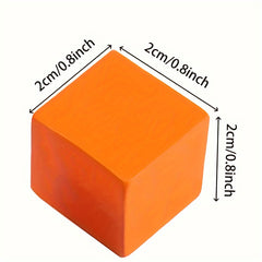 Colorful Cube Building Blocks Wooden Toys Montessori Teaching Aids