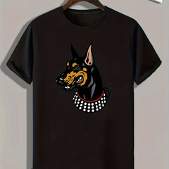 Dog Print Men's Graphic T shirt Casual Comfy Tees For Summer