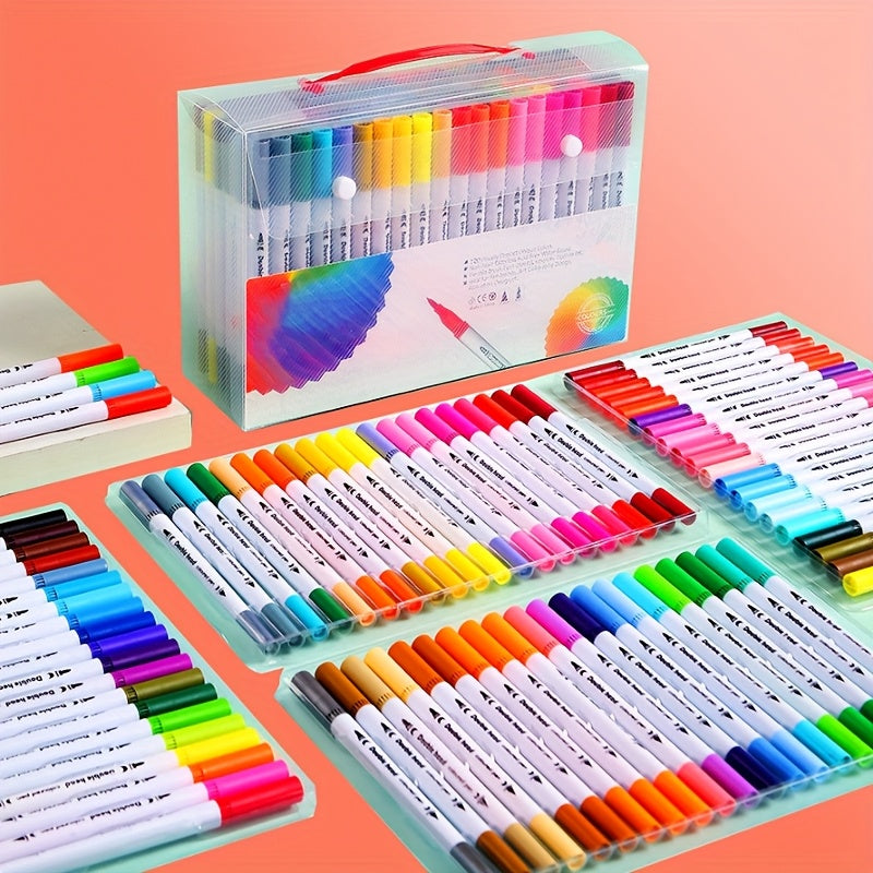 Dual Head Pen Bright Set for Painting Sketching - Ideal Christmas Gift
