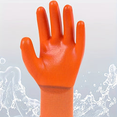 Waterproof PVC Labor Protection Gloves Full Hanging Rubber Thickened