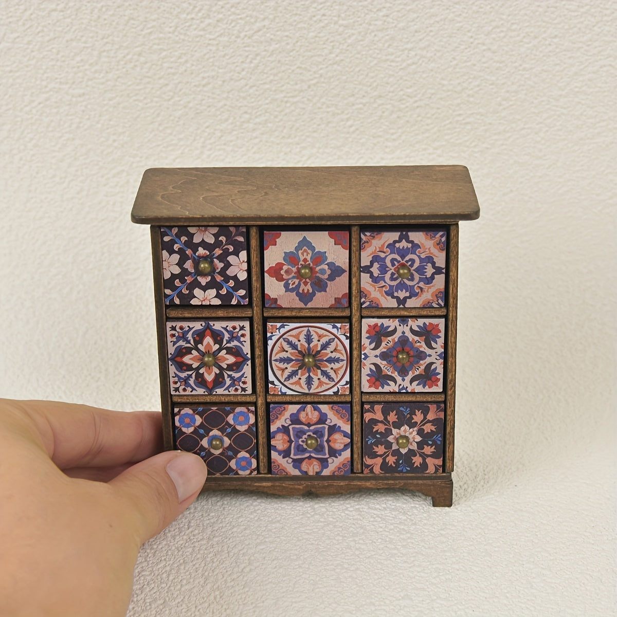 Wooden Cabinet Ornament Spring Decor for Dollhouse