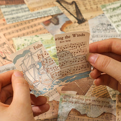 Vintage Music Sound Paper Sheets for DIY Journaling