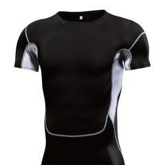 Men's High Elastic Quick-dry Mesh Sports T Shirt
