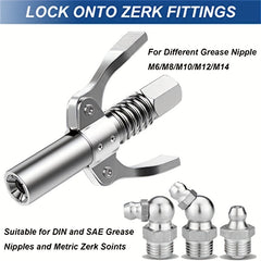 Dual Handle Lube Gun Coupler For Auto Maintenance