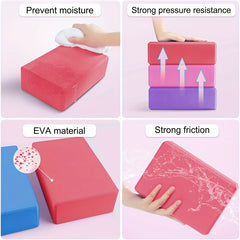 Non Slip Yoga Foam Blocks for Balance Support Yoga Pilates Meditation