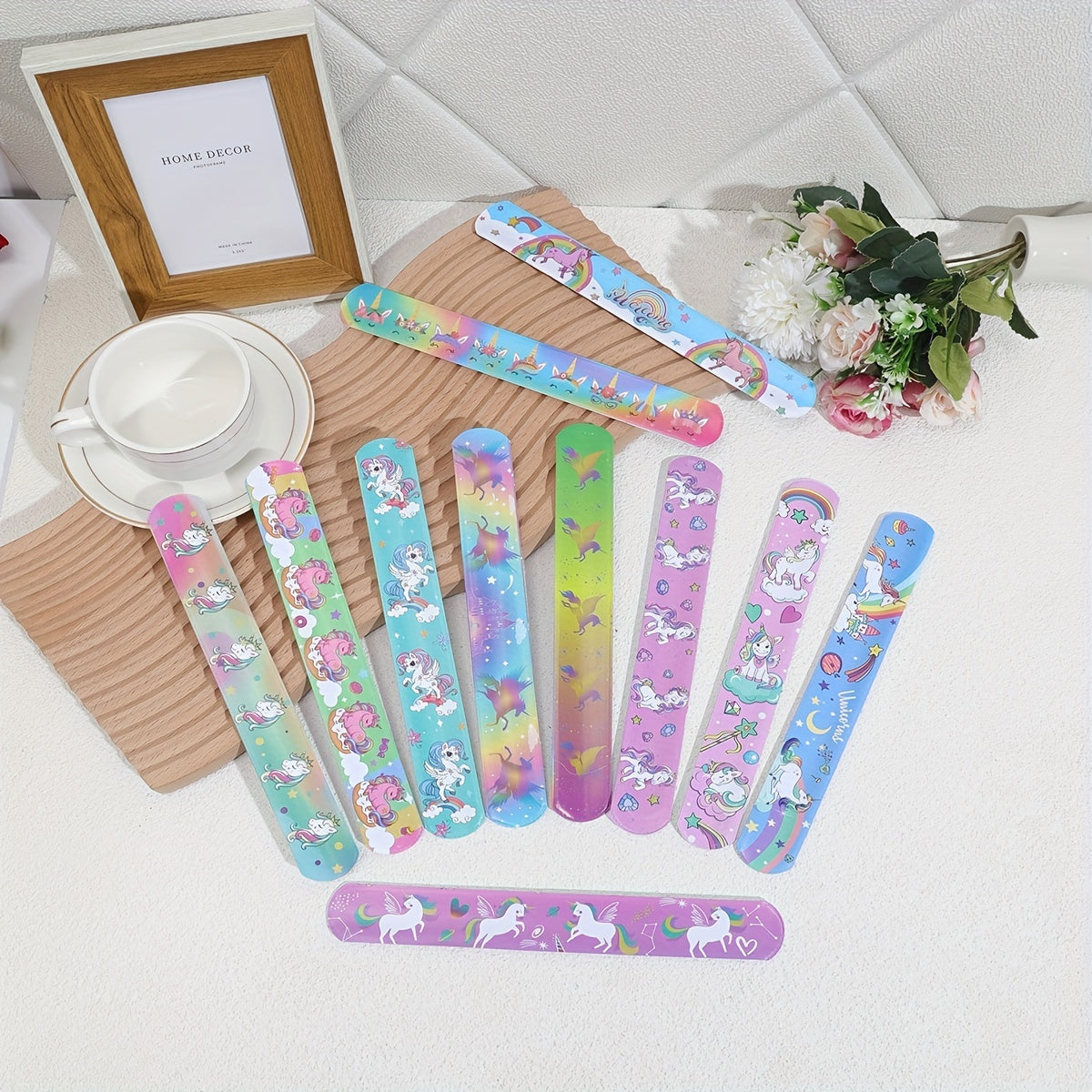 11pcs Unicorn Slap Hand Ring Game for Kids Party Favors