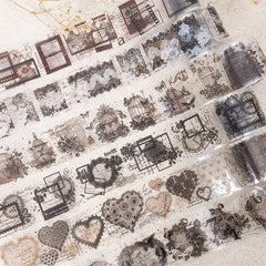 1pc PET Tape Ghost Lace Dream Series Retro Lace Heart Diary Decorative