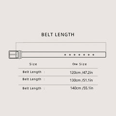 Men's Coffee PU Leather Belt Pin Buckle