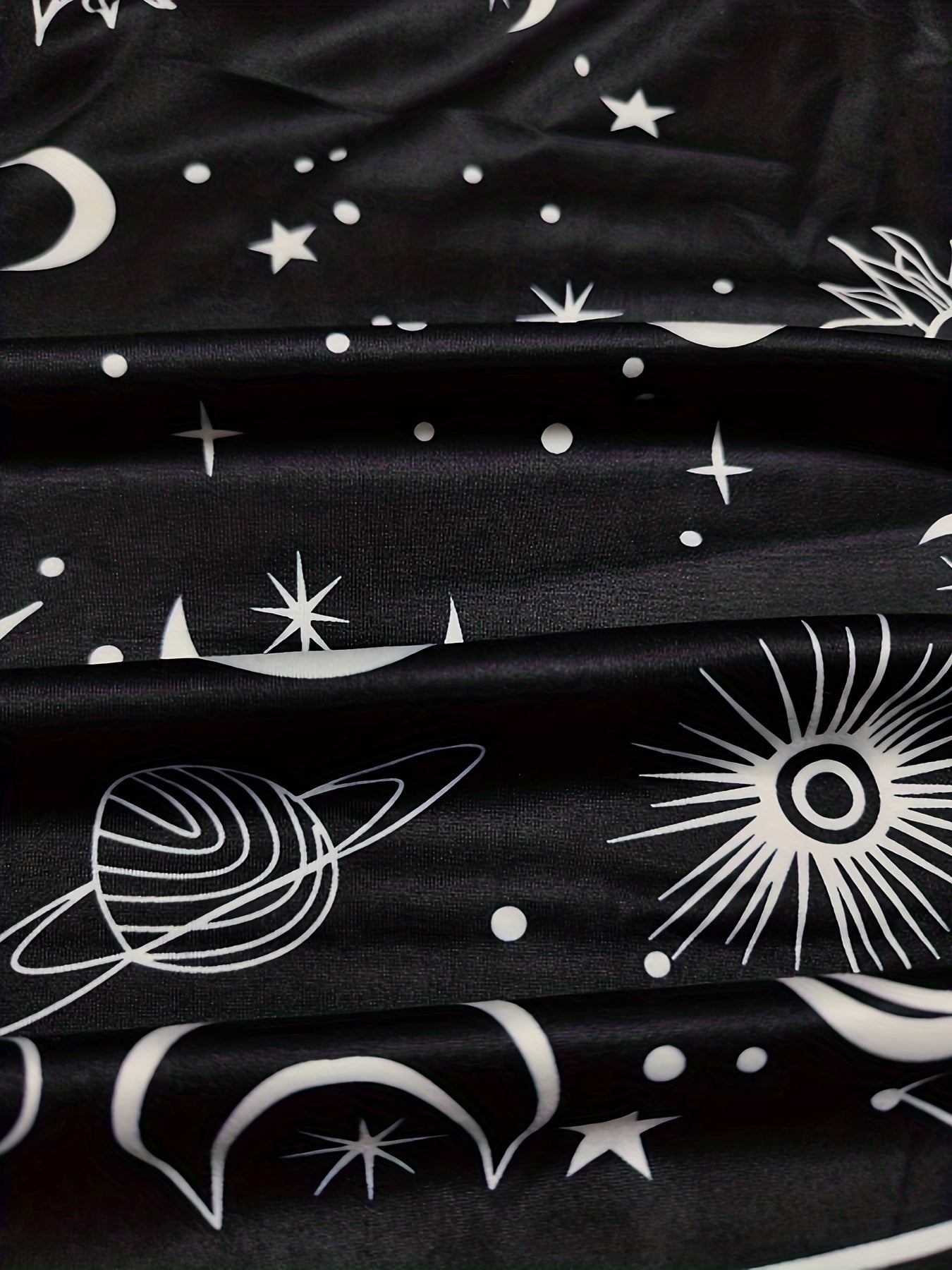 Women's Plus Sun & Moon Print Flared Leg Trousers