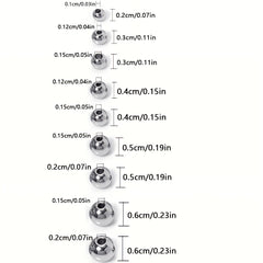 100pcs Stainless Steel Beads Big Hole Spacer Beads For Jewelry Making