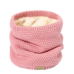 Men's Thick Fleece Knitted Scarf for Outdoor Warmth