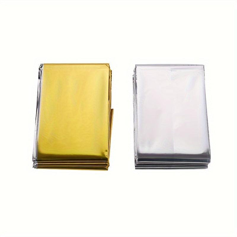 2pc Outdoor Camping Insulation First Aid Blanket - Monochrome
