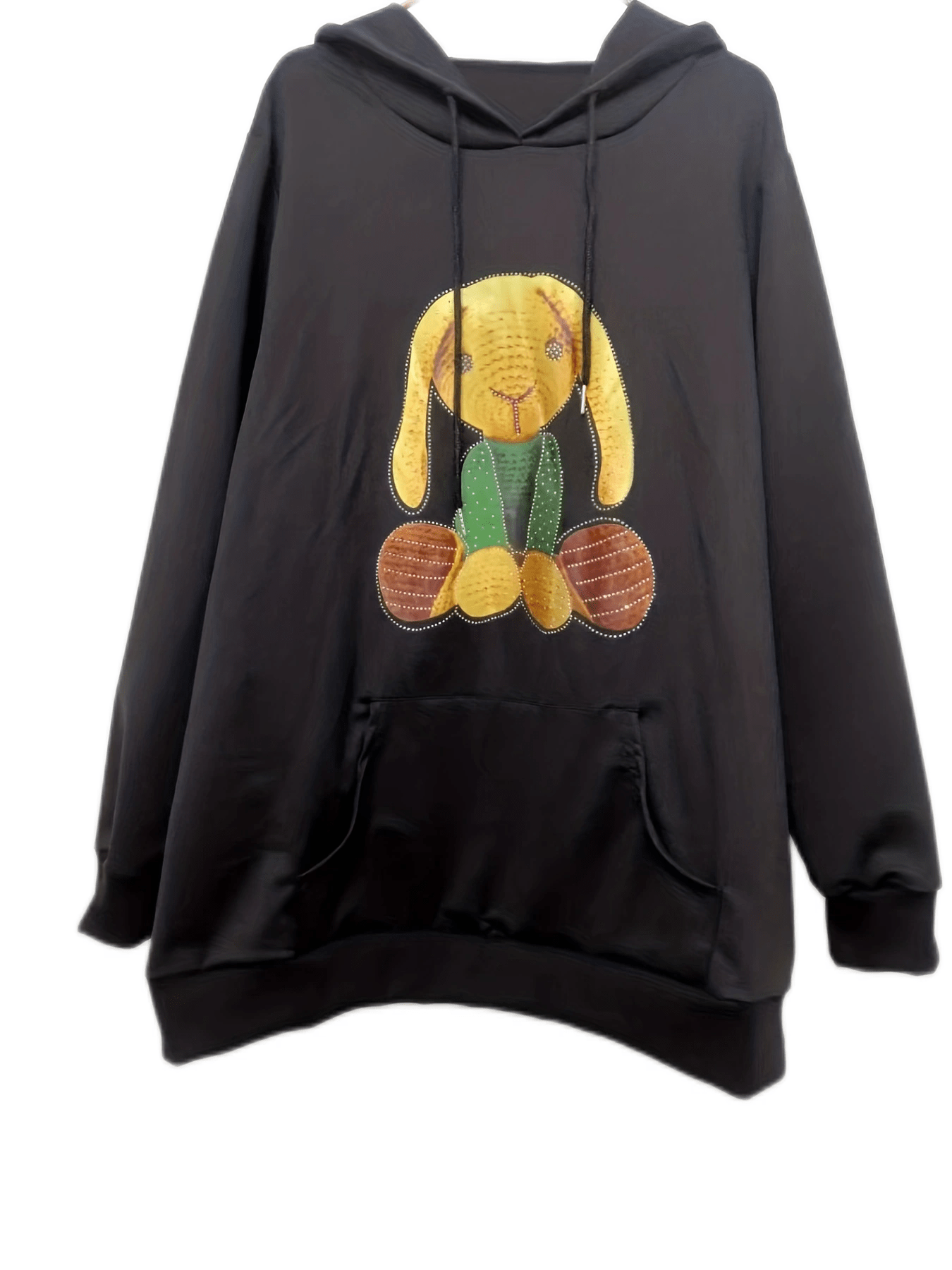  Cartoon Print Stretch Hoodie