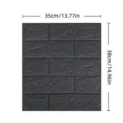 2pcs 3D Wall Stickers Soft Bricks Self-adhesive Waterproof Room Decor