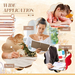 Rose Gold Ballpoint Pens with Quicksand Glitter Diamondoid