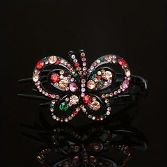Colorful Hollow Butterfly Hair Clip Rhinestone Hairpin Headwear