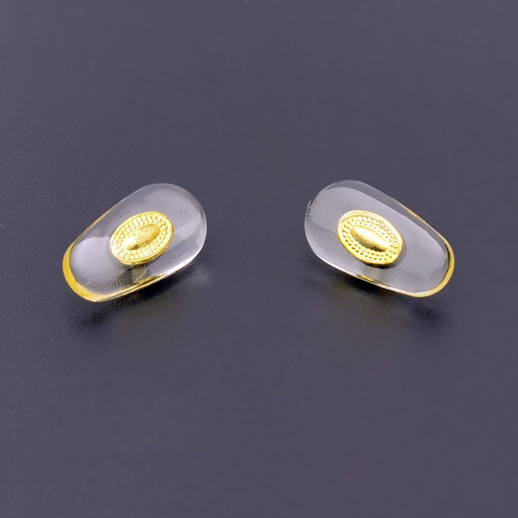 OOLVS Metal Clear Transparent Eyeglass Nose Pads Set