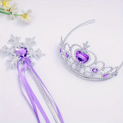 Baby Girls Halloween Tiara Crown & Wand Set