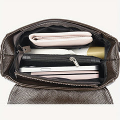 Minimalist Flap Crossbody Bag Vintage Shoulder Bag Women's Retro Handbag