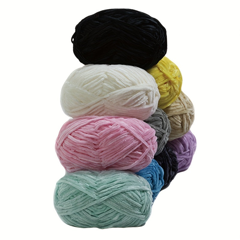 3pcs 50g Chenille Hand Woven 100 Poly For Hats Bags Dolls Etc