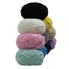 3pcs 50g Chenille Hand Woven Polyester for Hats Bags Dolls Accessories
