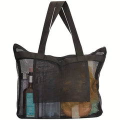 Quick Dry Mesh Shower Bag with Zipper and Inner Pouch