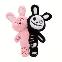 UNSNURNOCH 29 Gothic Rabbit Plush Toy with Red Eyes & Fur