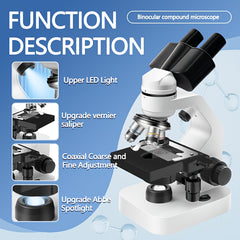 Biological Dual Binocular Microscope 40X 1000X Magnification