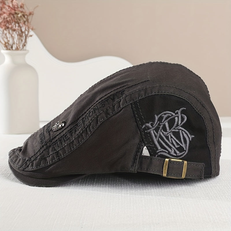 Embroidery Beret Men's Skull Cap Outdoor Leisure Sun Hat