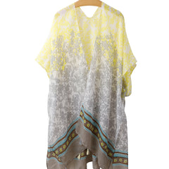 Boho Silk Tassel Shawl Windproof Sunscreen Cape