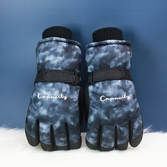 Touch Screen Skiing Gloves Thickened Liner Windproof Waterproof