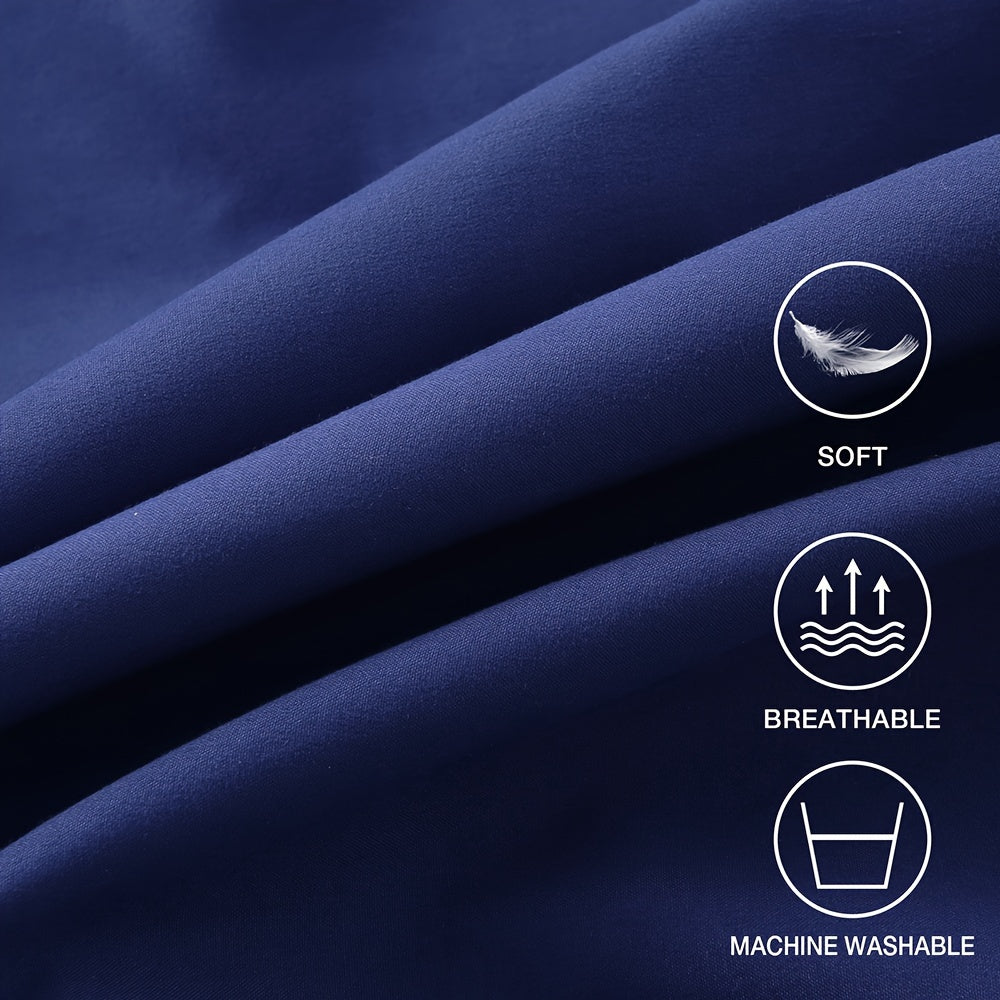 Navy Fitted Crib Sheet for Kids, Soft Polyester Mattress Protector