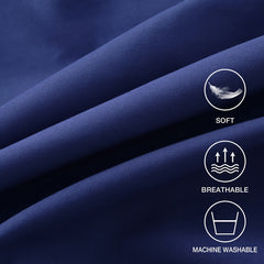 Navy Fitted Crib Sheet for Kids, Soft Polyester Mattress Protector