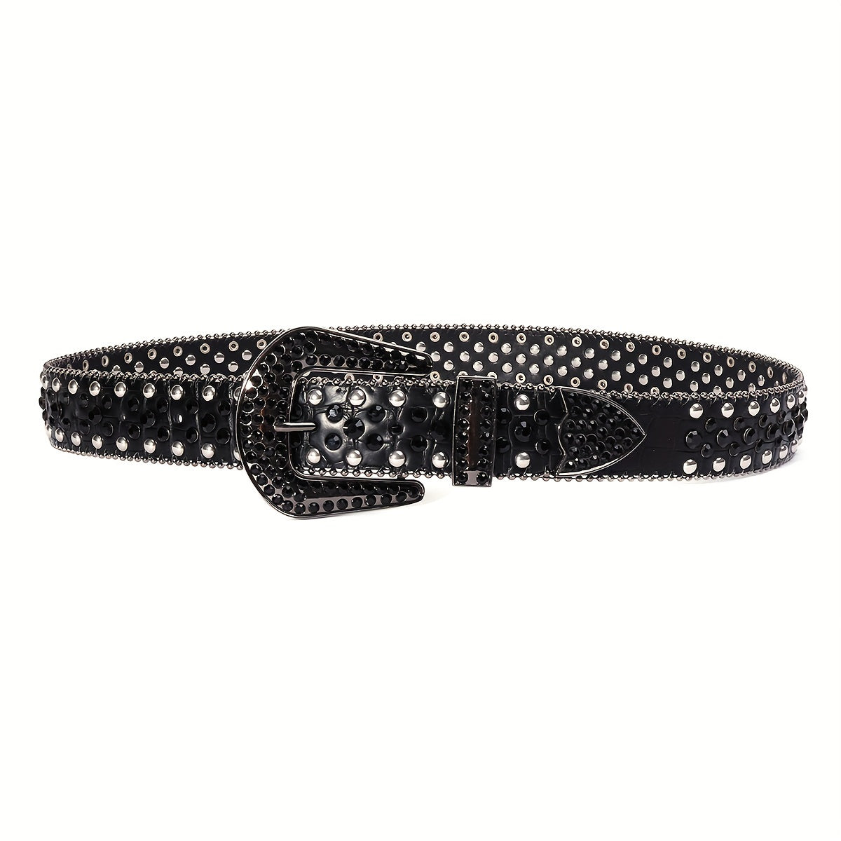 Rivet Rhinestone Belt Western Cowboy Cowgirl Y2K Hip Hop Jeans Pants Belt
