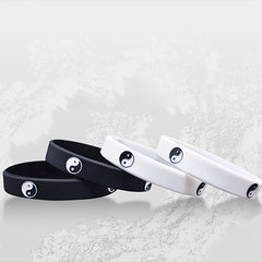 2pcs Silicone Hand Dance Street Ring Hip hop Band Accessories Wristband Bracelet