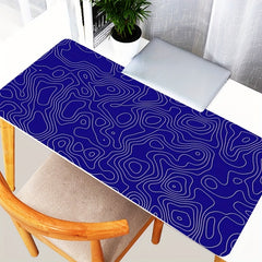 Topographic Map Desk Mat Rubber Mousepad